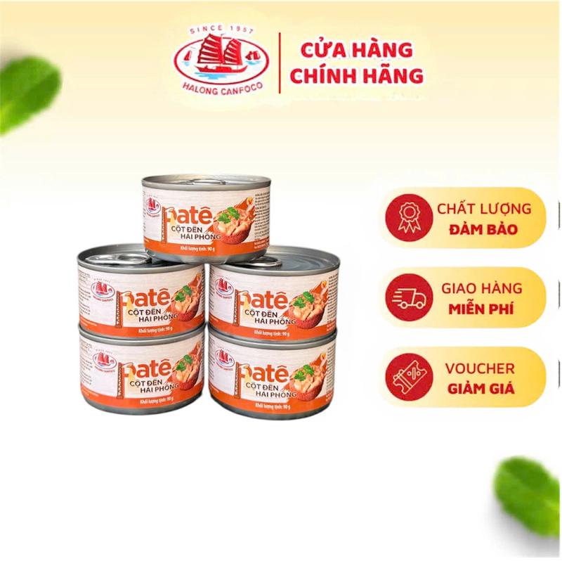   HỘP NHỎ  Combo 5 hộp pate cột đèn Hải Phòng 90g - Đồ Hộp Hạ Long -Ăn liền với bánh mỳ cơm xôi đều ngon dùng cho người lớn và trẻ em đều được Tiện lợi mang đi du lịch picnic. 