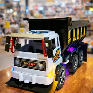 Mainan Truk Jungkit Dump Truck Konstruksi Jumbo - Mobil Truk Pasir Lampu LED & Musik - Kado Anak Laki-Laki