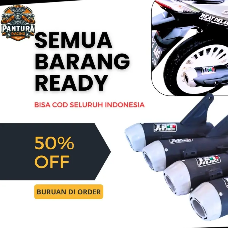 Knalpot TZM project ss pro Beat delux Beat fi Beat esp Beat stret Beat karbu Beat pop Scoopy Vario 110 Vario 125 Genio Pcx Aerox All series metic HONDA Bulat Asli 0