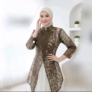 Syakila Outer Brukat janggan Model Silang / Outer kondangan wisuda terbaru
