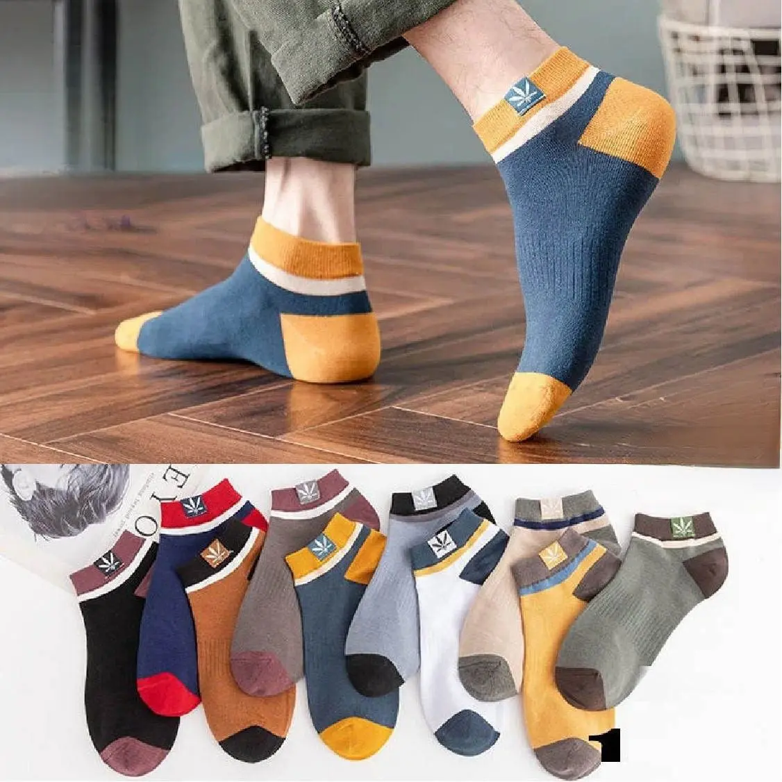 Tất Khử Mùi 10 Đôi, Loại Bỏ Mồ Hôi, Thoáng Khí, Phong Cách Ins, Dành Cho Nam Và Nữ