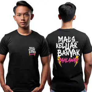 KAOS MALES KELUAR BANYAK PAHLAWAN FB BAJU DISTRO Cowok