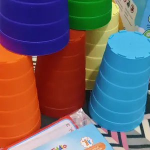 Mainan Susun Gelas [Isi 6 + Kartu] Stacking Cup Mainan Edukasi Menyusun Cangkir | FIDDLO Cup Stacker
