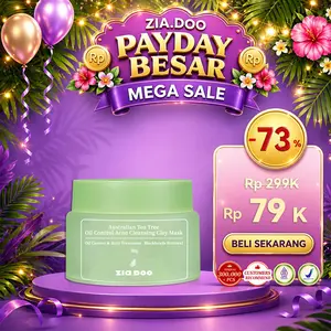 [LIVE PROMOTE] ZIA.DOO Australian Tea Tree Clay Mask 100g/60/30g Face Mask Masker Wajah Mengontrol Minyak Menghilangkan Jerawat Menghapus Bintik-bintik Gelap Perawatan Kulit