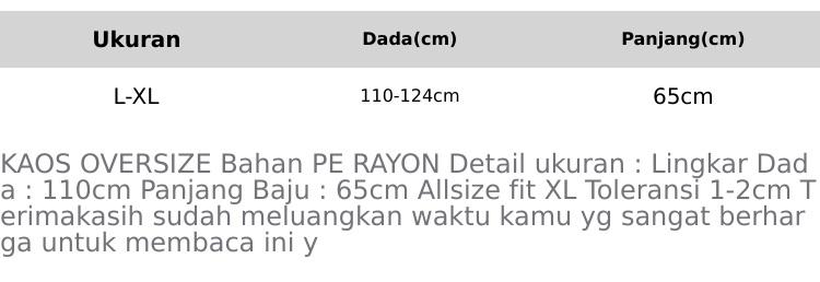 Product Introduction of ￼Kaos Oversize Wanita PLAYER 75 (LD 110, P 65) 0