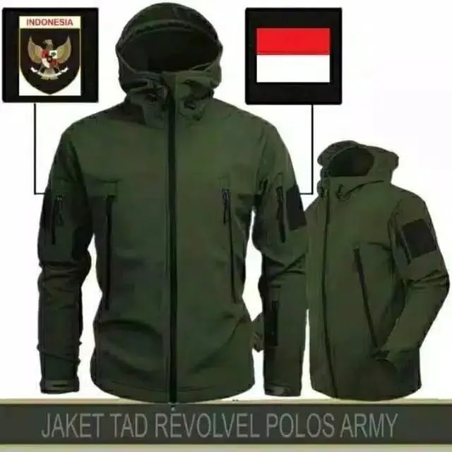 Jaket TAD Taktikal Army Tactical Military Jacket Patch Bendera Merah Putih Emblem Garuda Indonesia Dewasa Pria Navy Black Green Brown Size M L XL XXL COD Coklat Gunung Hijau Hitam Waterproof Windbreaker Outdoor Cowok Parka 6