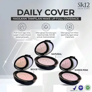 SR12 Bedak Padat Daily Cover All Variant, waterproof menutupi flek hitam noda bekas jerawat