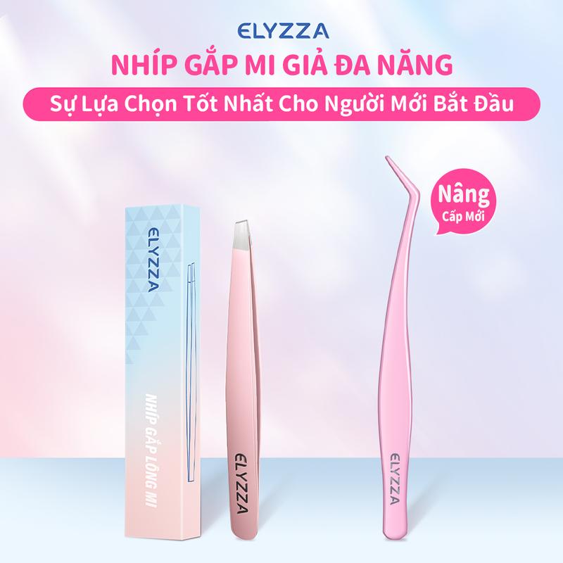  ELYZZA Nhíp Gắp Lông Mi Nhíp Nhổ Lông Mày Gắp Mi Nhổ Lông bằng Thép Không Gỉ Độ Chính Xác Cao Chống Tĩnh Điện Kèm Đầu Sợi fiber 