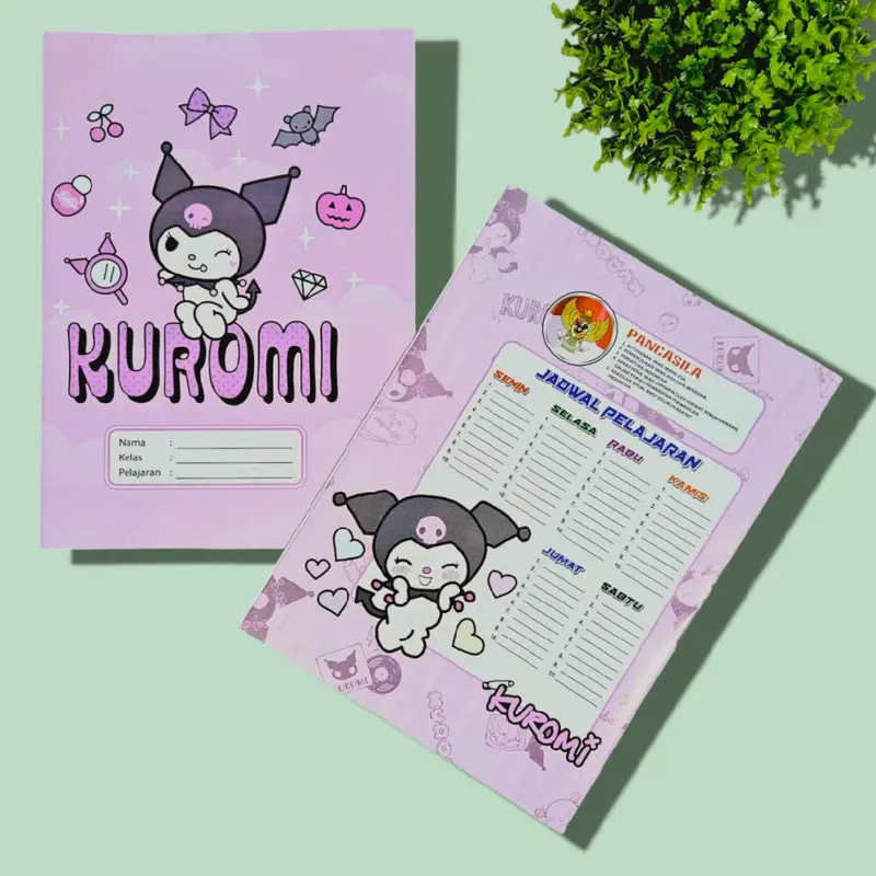 sampul buku tulis fancy/gambar ukuran kwarto ukuran buku tulis biasa 1 pck isi 20 lembar 4