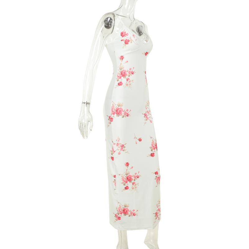 Product Introduction of Đầm Hoa Thường Ngày Dáng Ôm, Dây Đeo Spaghetti Thanh Lịch, Phong Cách Bodycon, Thích Hợp Cho Bữa Tiệc Ngày Lễ, JY23159TGO 17