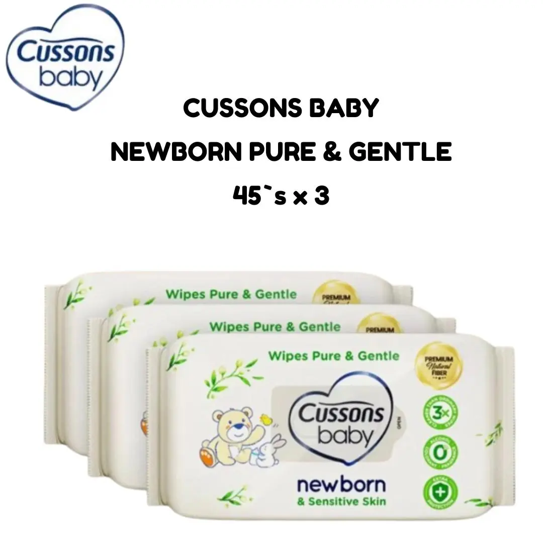 Cussons Baby WPE 45`S Pure And Gentle NewBorn Tisu Wipes Bayi