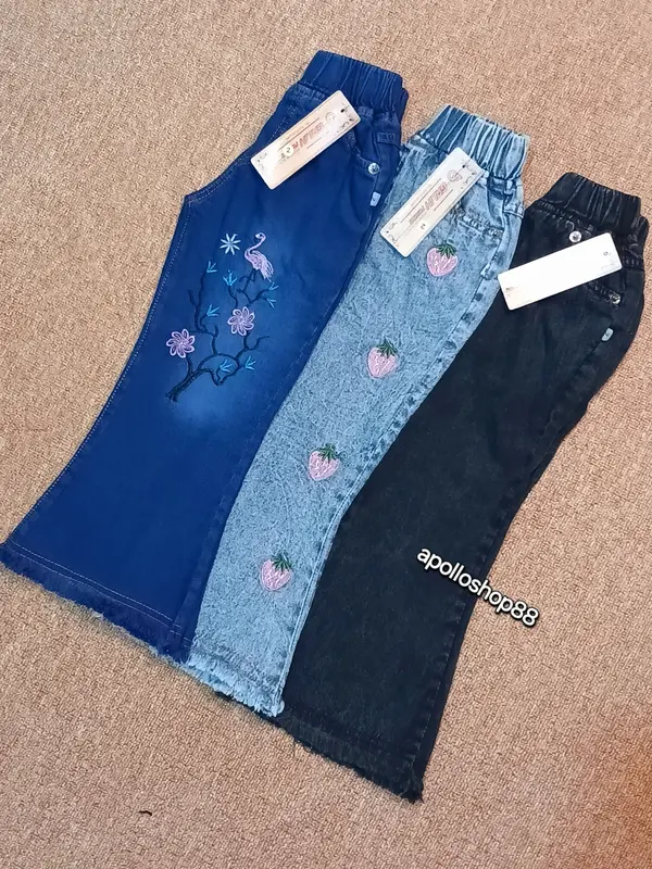 Celana cutbray bahan jeans dari usia 2th-12th 7