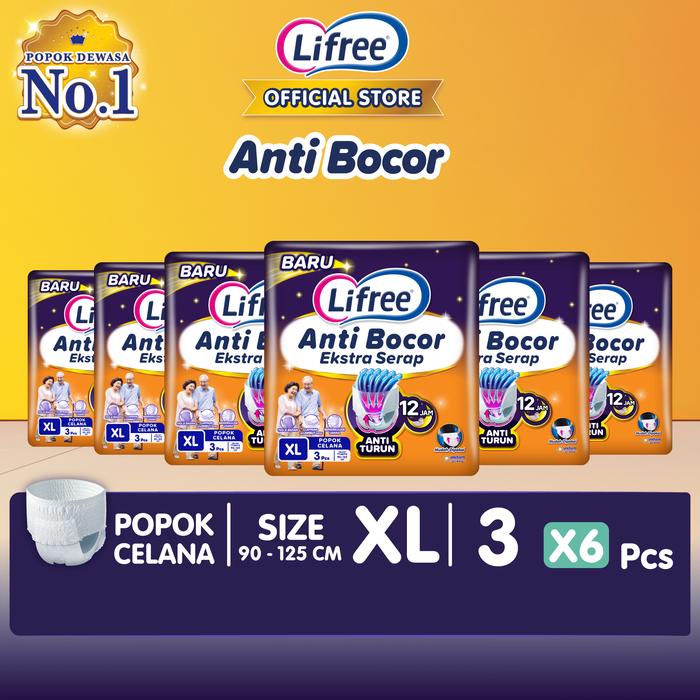 Gambar Popok Dewasa Lifree Celana Ekstra Serap - XL 3 - 6 PACK dari Lifree Official Store Kab. Tangerang Tokopedia