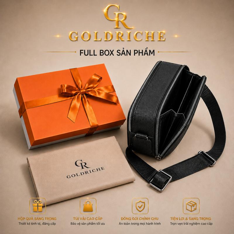 túi đeo chéo nam cao cấp hàng FULLBOX kiểu dáng unisex fom hộp hoàn thiện thủ…