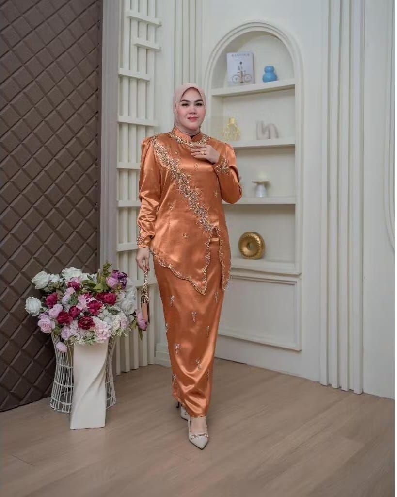 SET SERIES LEONI//SETELAN KEBAYA/PATET TERBARU/SETELAN KEBAYA MALAYSIA/KEBAYA WISUDA//KONDANGAN TERBARU Dress Payet Baju Pesta Panjang Remaja