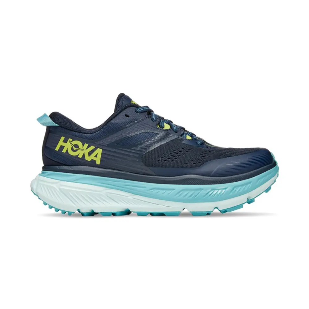 Sepatu Lari Pria Hoka One Stinson ATR 6 Outer Space Blue Glass Outdoor Running