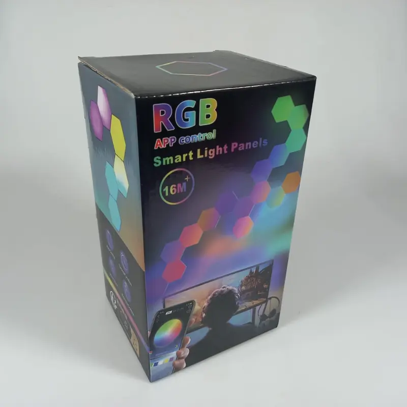 Yabstrip Lampu Hias Hexagonal Dinding LED RGB App Control 3 PCS - XY-0030A Akrilik Baterai 7