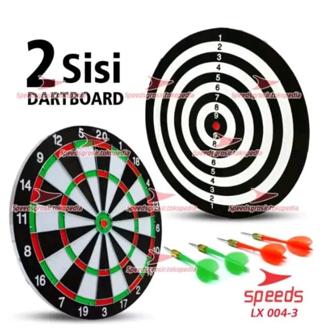 DART GAME SIZE BESAR 17 INCI PAPAN DART BOARD PLASTIK MIKA 43 CM