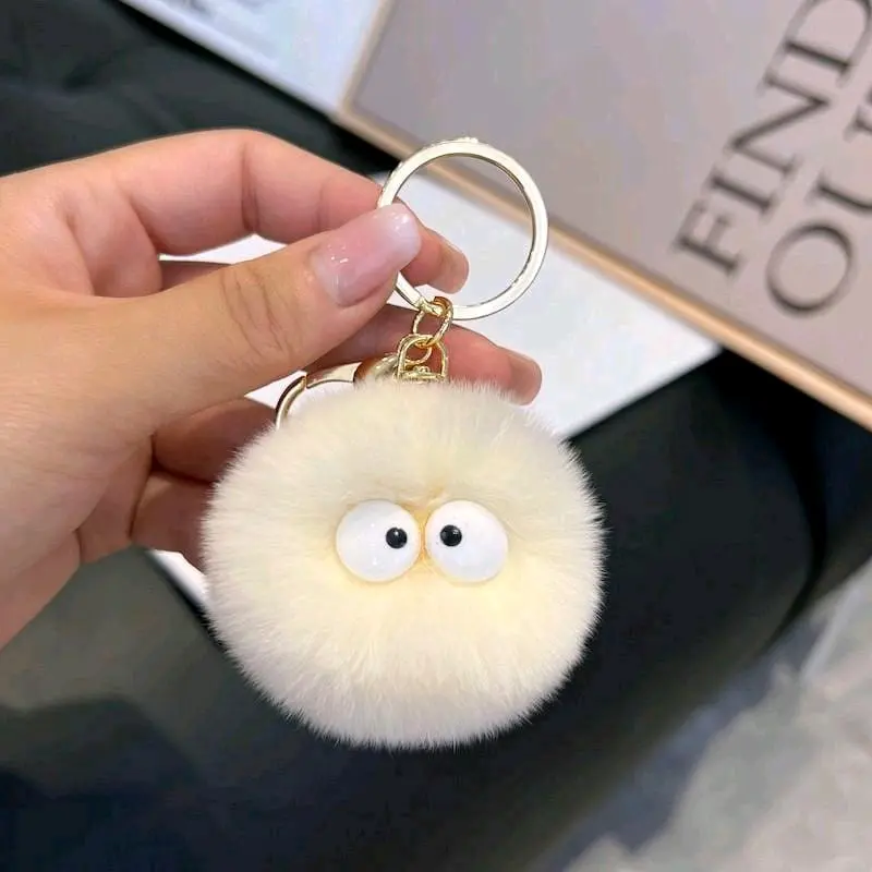 Keychain Bagchain Pom Pom Bulu Ganci Gantungan Kunci Lucu 2