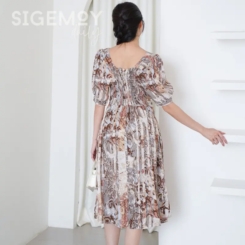 SIGEMOY DAILY -  FUJI DRESS - KOREAN VINTAGE DRESS DASTER NYAMAN BUMIL BUSUI FRIENDLY - SIGEMOY PAJAMAS 6