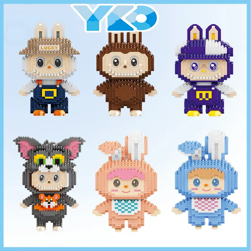 YKO New  Boneka Mainan berburu teka teki untuk anak-anak Blok Mainan Blok Susun Nano