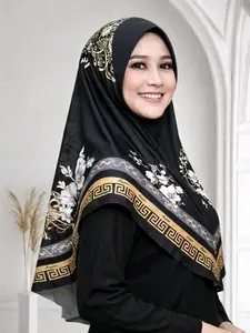 Nazaya Jilbab Bergo Instan Motif Terbaru Jersey Premium Nyaman Adem Sejuk Tidak Mudah Kusut Hijab Muslim Printing Flow Elegan Cocok untuk Penggunaan Sehari-hari Beli 5 Gratis Kerudung Segi Empat