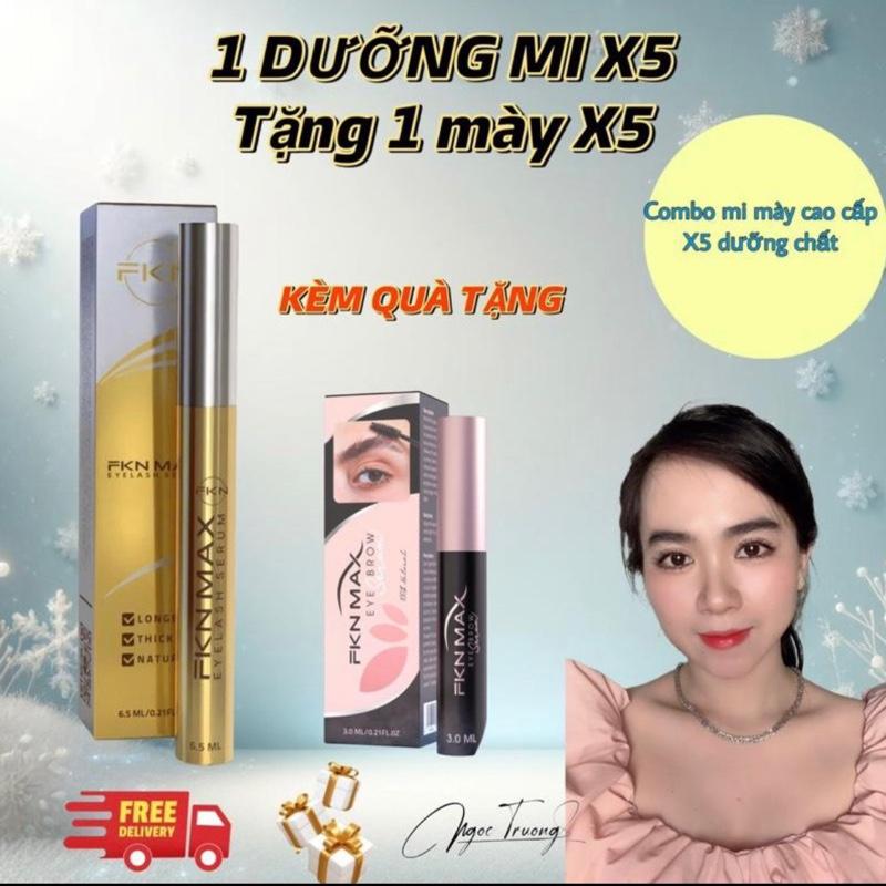 1 DƯỠNG MI FKN X5 tặng 1 mày fknmax PHIÊN BẢN CAO CẤP HỖ TRỢ CẢI THIỆN MỌC MI MÀY THƯA MỎNG NHẠT DÀNH CHO NAM VÀ NỮ DUNG TÍCH 6.5ml COMBO MI MAX TẶNG MÀY FKNMAX 3ml .