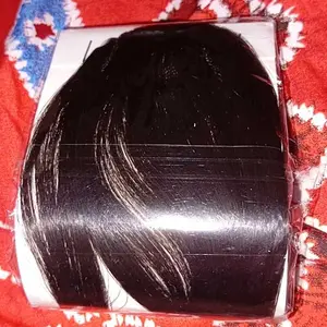 Hairclip Poni Depan Palsu Rambut tipis Ala Korea Cewek Clip Human Extension Hair Style Cantik Bagus