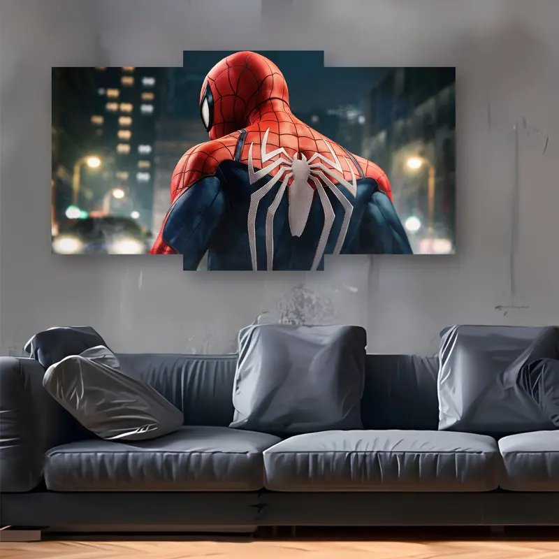 hiasan dinding spider man satu set ukuran 90cm x 50cm pajangan dinding 0