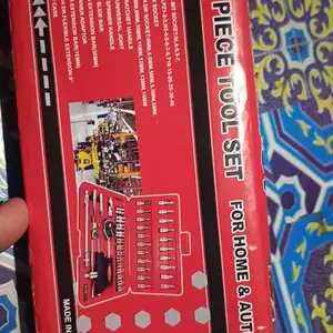 Set Kunci Shock 1/4 Socket + Obeng Socket Set 46 Pcs