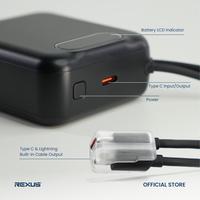 Gambar Rexus PBW-30 Travel Powerbank 10000mAh - Built-in 20W Type C Cable Fast Charging dari Rexus Official Shop Kota Administrasi Jakarta Utara 5 Tokopedia