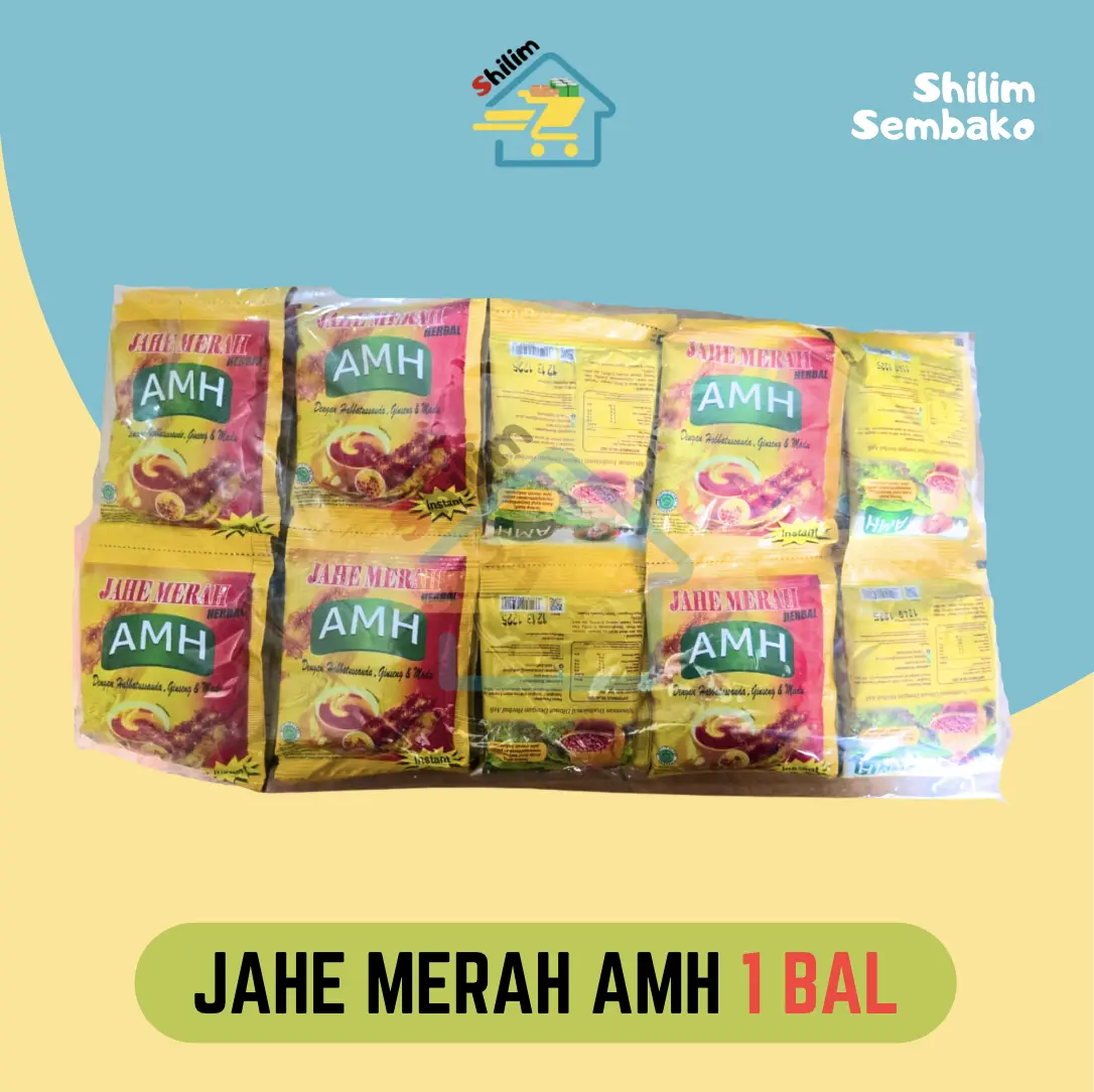 [PAKET 1 BAL] JAHE MERAH AMH 1 BAL ISI 50 SASET SACHET MURAH