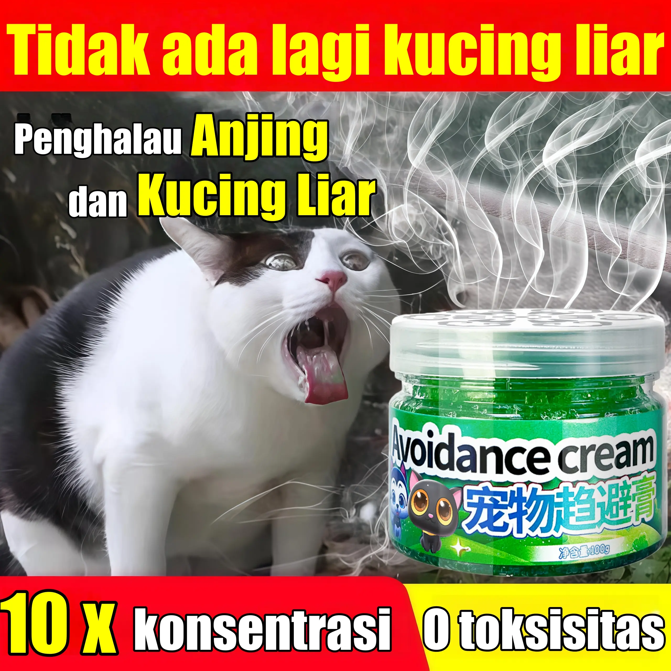 Pengusir kucing ampuh 100% racun kucing berak anti kucing pup pipis sembarangan di rumah alat
