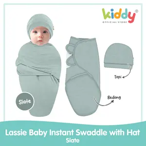 Kiddy Lassie Baby Instant Swaddle with Hat / Bedong Instan Bayi Dengan Topi / Selimut Tidur 35116 bedong bayi newborn