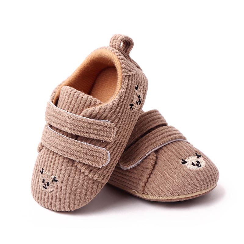 2023 Spring Embroidered Baby Bear Shoes with Velcro Stripe Children's Shoes and Walking Shoes 3