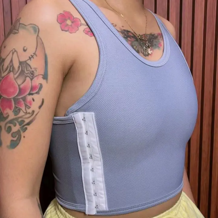 BREAST BINDER HALF MEDIUM MODEL KAITAN |BRA PERATA DADA BAHAN DRYFIT