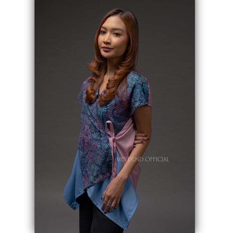 MEYDEND - Lavanya Blouse Atas Batik Cap Premium Lengan Pendek 5