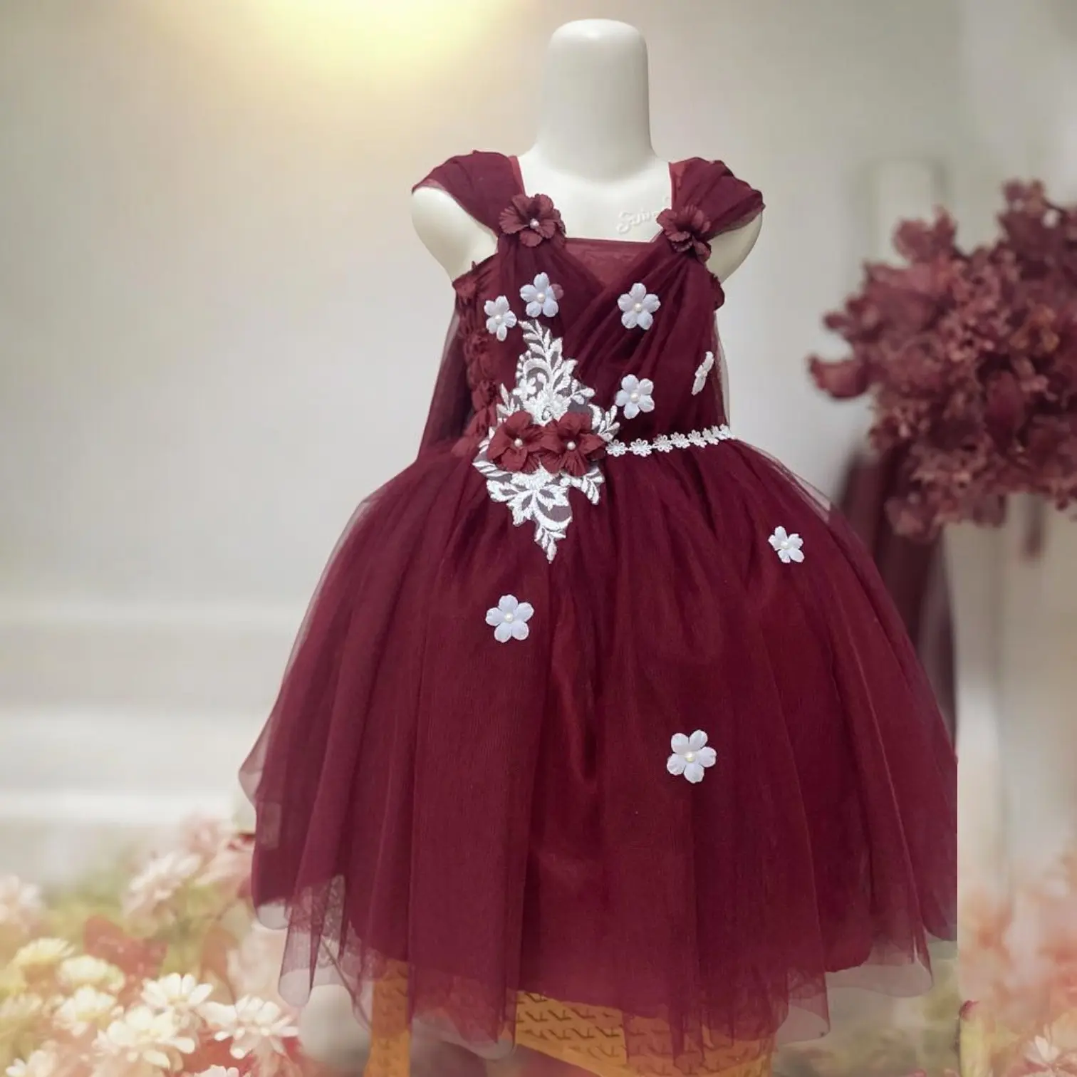LETTA MIST DRESS TUTU SELENDANG ANAK PEREMPUAN BISA REQUSET WARNA + FREE ASESORIS RAMBUT