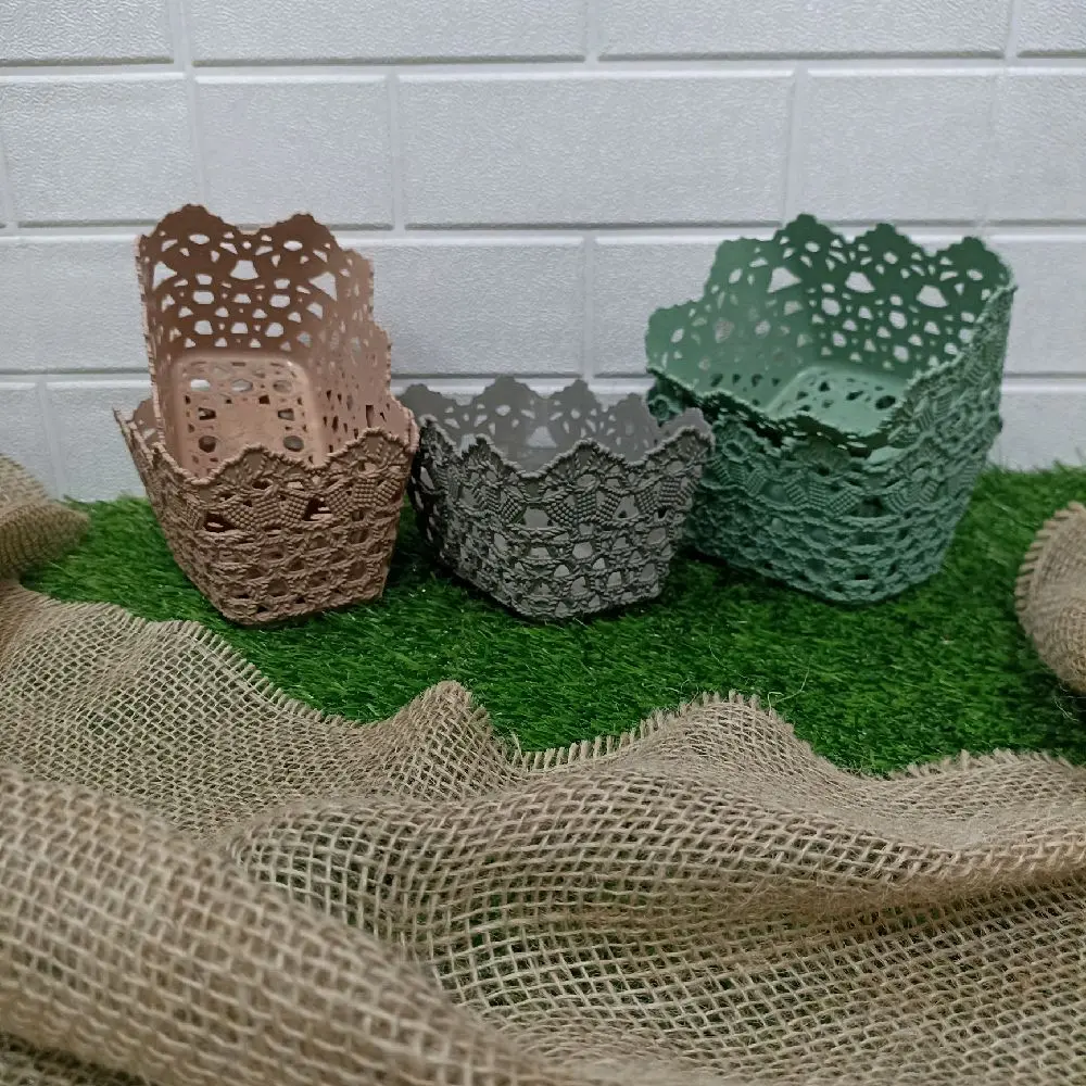 (6pcs)keranjang plastik mini cinta 00 BY ELANDRA  plastik Penyimpanan
