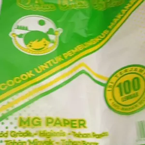 KERTAS NASI MOTIF/KERTAS PEMBUNGKUS NASI ALA KFC ISI 100 LEMBAR