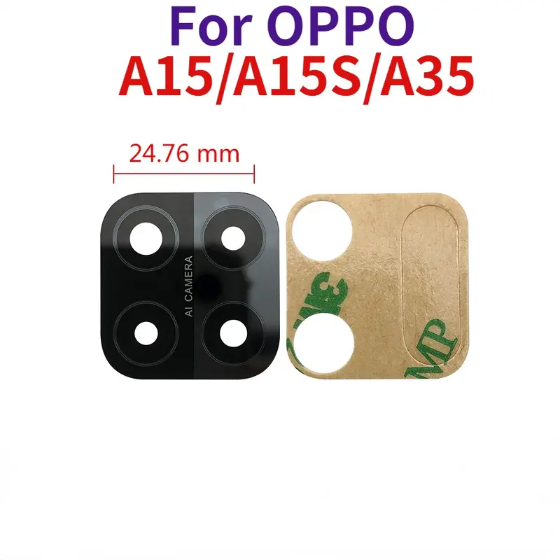Ống kính camera sau bằng kính có chất kết dính cho OPPO , cho A1k, A5S, A7, A8, A9, A15, A15s, A16, A35, A52, A53, A54, A74, A93, F9, F11 Pro 6