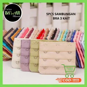 BZ 5PCS Aksesoris Sambungan Penyambung Pengait Tali Bh Bra Extension Extender Kait 3 Tambahan Wanita Import