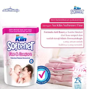 soklin pelembut & pewangi pakaian konsentrat bayi dan anak fine& comfort refill 650 ml Laundry