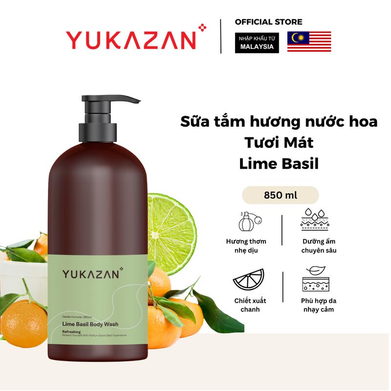 Sữa Tắm Hương Nước Hoa Tươi Mát Yukazan Lime Basil Body Wash 850mL
