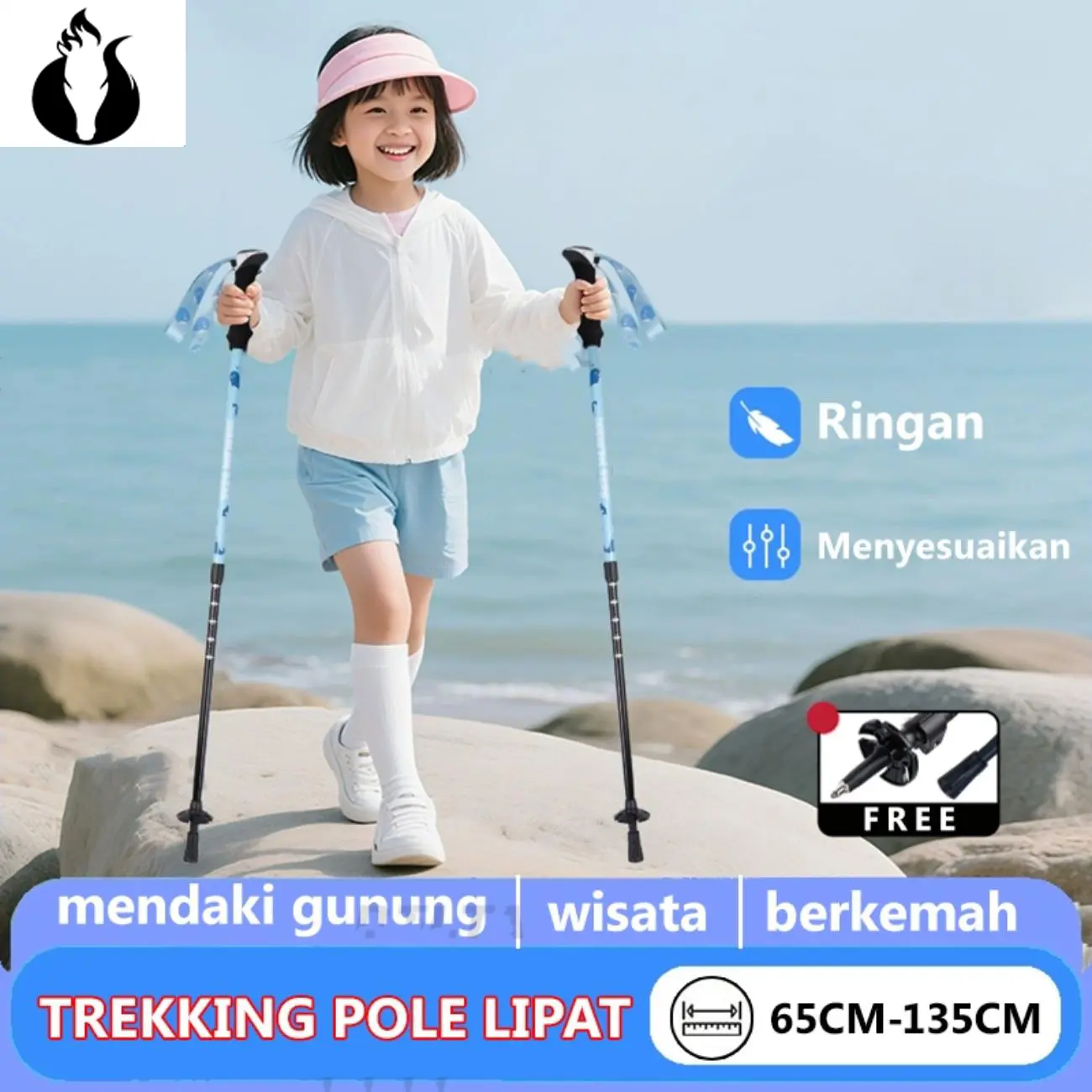 【Matougui】Trekking Pole Tongkat Pendaki Ultralight Paduan aluminium Peralatan pendakian gunung