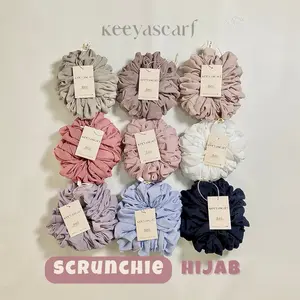 SCRUNCHIE by keeyascarf Ikat rambut / Cepol Hijab Large Jumbo Bahan Viscose Anti Melar Aksesoris Hijab Elegan