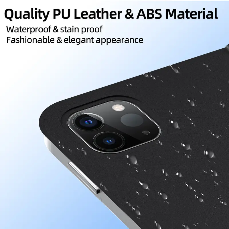 GOOJODOQ Protective Case and Keyboard Adjustable Angle Multifunctional Backlit Keyboard Waterproof and Stain Proof 5