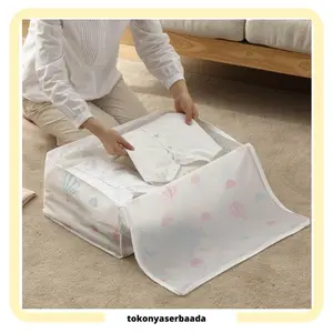 TSA (COD) Tempat Penyimpanan Selimut Bed Cover Anti Air PEVA Kantong Penyimpan Bantal Guling Dust Cover Storage Bag Quilt Bag Waterproof