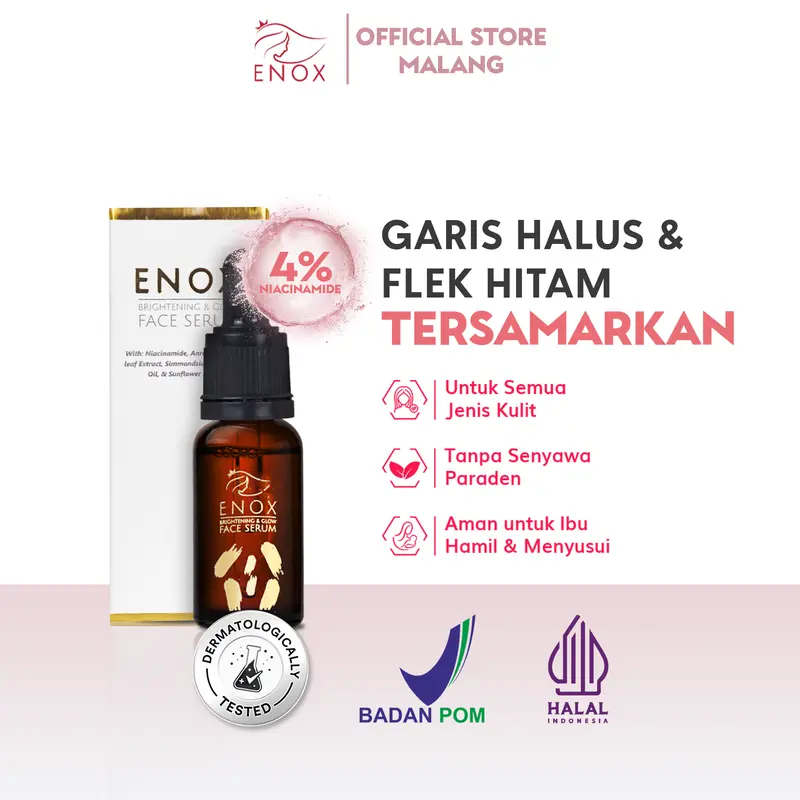 Enox Skincare - Brightening Glow Up Serum Anti Aging Mencerahkan Menyamarkan Kerutan dan Mengurangi Flek Hitam 1