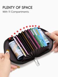 Gambar WESTBRONCO  [KALLIE ACCORDION WALLET]Portable zippered coin purse, multi-card slot card holder, small wallet for commuting and travel. - Red dari Westbronco.id Kab. Tangerang 5 Tokopedia